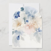 Cool Blue & Pastel Floral Waterverf Vrijgezellenfe Kaart (Achterkant)
