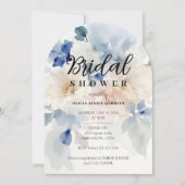 Cool Blue & Pastel Floral Waterverf Vrijgezellenfe Kaart (Voorkant)