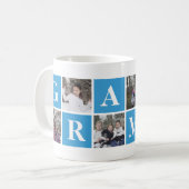 Cool Blue Photo Collage Grampa Mok (Voorkant links)