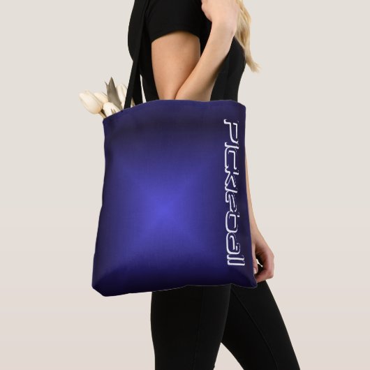 Cool Blue Pickleball Logo Tote Bag (Dichtbij)