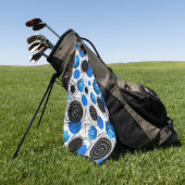 Cool Blue Pickleball Pattern Sweat Towel Golfhanddoek (Groen)