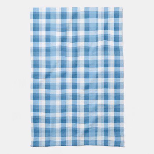 Cool blue plaid tiled pattern  theedoek (Verticaal)