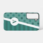 Cool Blue Polka Dot en Stripe Patroon Samsung Galaxy Hoesje (Achterkant horizontaal)