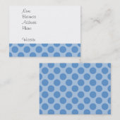 Cool Blue Polka Dots Pattern on Blue Cute Gifts Visitekaartje (Voorkant / Achterkant)