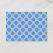Cool Blue Polka Dots Pattern on Blue Cute Gifts Visitekaartje (Achterkant)