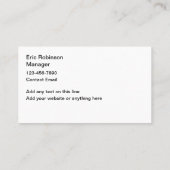 Cool Blue Pool Service Professional Visitekaartje (Achterkant)