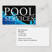 Cool Blue Pool Service Professional Visitekaartje (Voorkant / Achterkant)