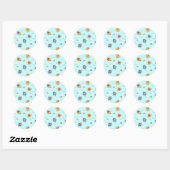 Cool Blue-poolpartij Summer vibe Ronde Sticker (Vel)