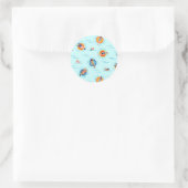 Cool Blue-poolpartij Summer vibe Ronde Sticker (Tas)