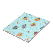 Cool Blue-poolpartij Summer vibe Tegeltje (Zijkant)