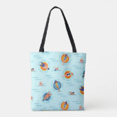 Cool Blue-poolpartij Summer vibe Tote Bag (Achterkant)