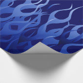 Cool Blue Racing Flames Cadeaupapier (Hoek)