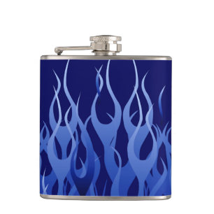 Cool Blue Racing Flames Heupfles