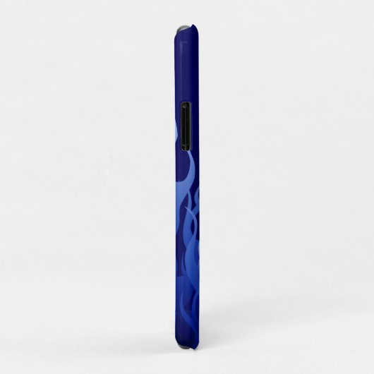 Cool Blue Racing Flames Pin Stripes Case-Mate iPhone Case (Achterkant/rechts)