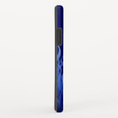 Cool Blue Racing Flames Pin Stripes Case-Mate iPhone Case (Achterkant/rechts)