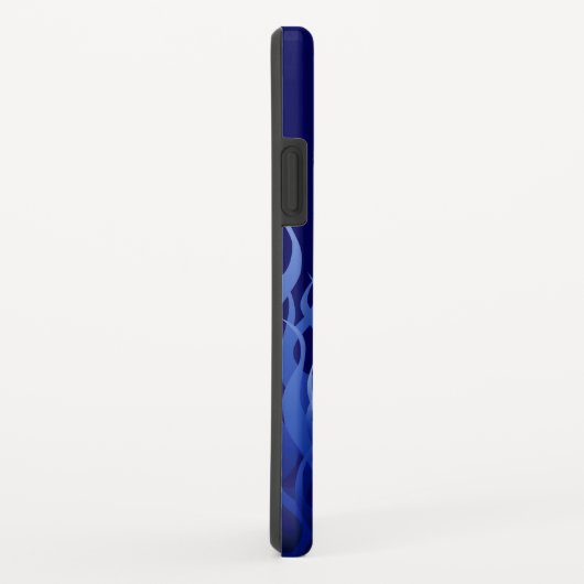 Cool Blue Racing Flames Pin Stripes Case-Mate iPhone Case (Achterkant/rechts)