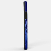 Cool Blue Racing Flames Pin Stripes Case-Mate iPhone Case (Achterkant/rechts)