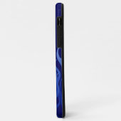 Cool Blue Racing Flames Pin Stripes Case-Mate iPhone Case (Achterkant/links)