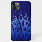 Cool Blue Racing Flames Pin Stripes Case-Mate iPhone Case (Achterkant)