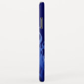 Cool Blue Racing Flames Pin Stripes Case-Mate iPhone Case (Achterkant/rechts)