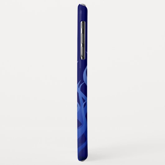 Cool Blue Racing Flames Pin Stripes Case-Mate iPhone Case (Achterkant/links)