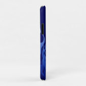 Cool Blue Racing Flames Pin Stripes Case-Mate iPhone Case (Achterkant/rechts)