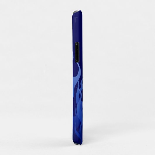 Cool Blue Racing Flames Pin Stripes Case-Mate iPhone Case (Achterkant/rechts)