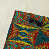 Cool Blue Red Yellow Retro Geometrische etnische s Strandlaken (In situ)