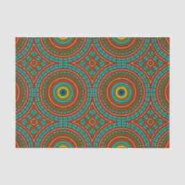 Cool Blue Red Yellow Retro Geometrische etnische s Tissuepapier