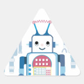 Cool Blue Robot Gifts Novelties Sticker (Voorkant)