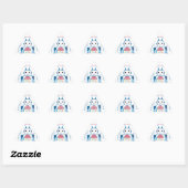 Cool Blue Robot Gifts Novelties Sticker (Vel)