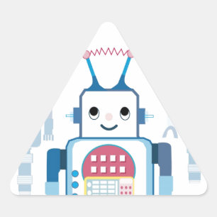 Cool Blue Robot Gifts Novelties Sticker