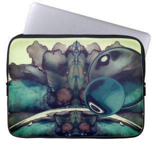 Cool Blue Scifi Ander World Landscape Abstract Laptop Sleeve