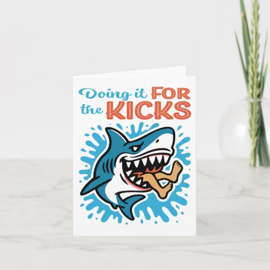 Cool Blue Shark voor Kicks Kaart (Voorkant)
