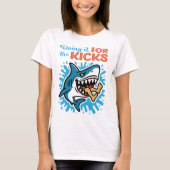 Cool Blue Shark voor vrouwen T-shirt (Voorkant)