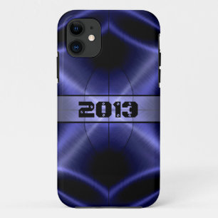 Cool Blue Shiny Stainless Steel Metal iPhone 11 Hoesje