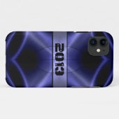 Cool Blue Shiny Stainless Steel Metal Case-Mate iPhone Case (Achterkant (horizontaal))