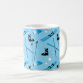Cool Blue Skiing Koffiemok (Voorkant rechts)