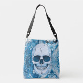 Cool Blue Skull Crossbody Tas (Achterkant)