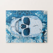 Cool Blue Skull Legpuzzel (Horizontaal)