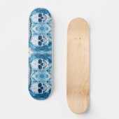 Cool Blue Skull Persoonlijk Skateboard (Voorkant)