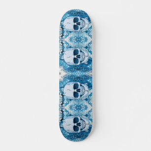 Cool Blue Skull Persoonlijk Skateboard