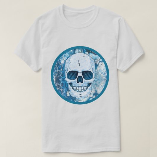 Cool Blue Skull T-shirt (Design voorkant)