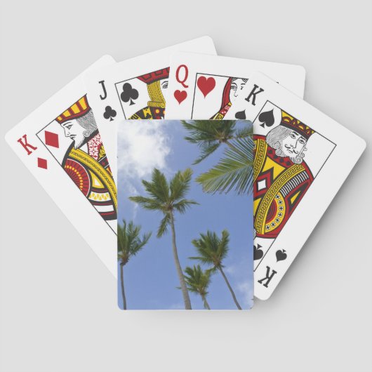 Cool Blue Sky en palmbomen Pokerkaarten (Achterkant)