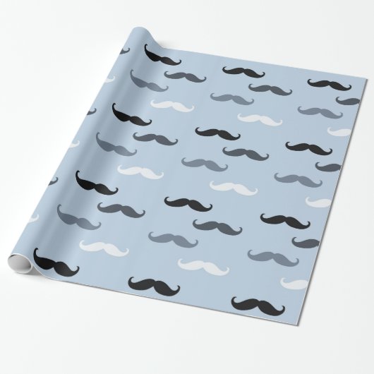 Cool Blue snorren Cadeaupapier (Uitgerold)