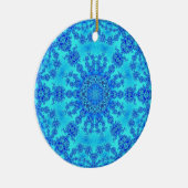 Cool Blue Snowflake Keramisch Ornament (Rechts)
