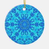 Cool Blue Snowflake Keramisch Ornament (Voorkant)