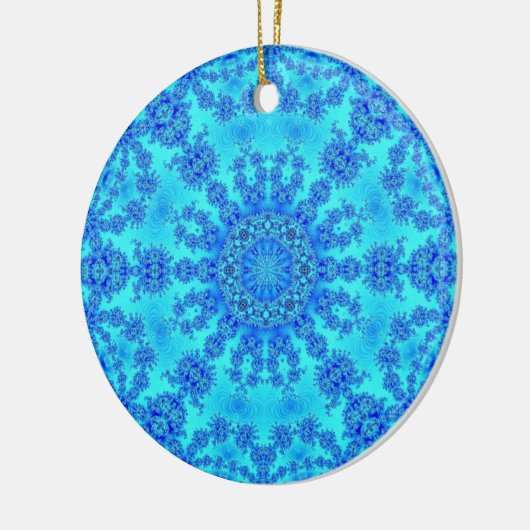 Cool Blue Snowflake Keramisch Ornament (Links)