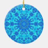 Cool Blue Snowflake Keramisch Ornament (Achterkant)