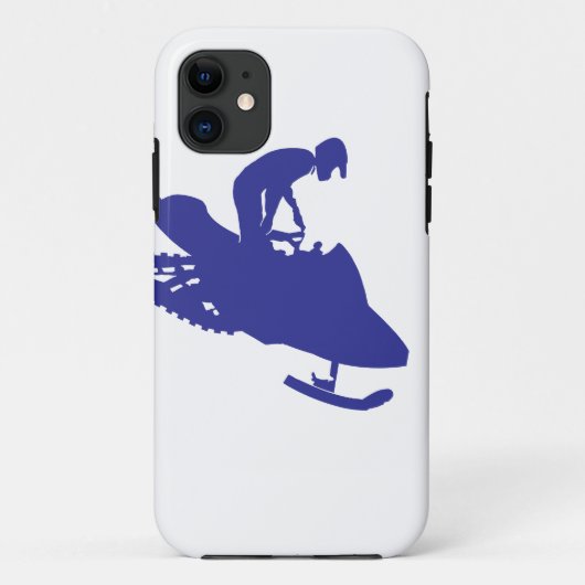 Cool Blue Snowmobiler Case-Mate iPhone Case (Achterkant)